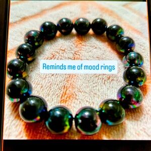 Plain Black or darker colors pops of color Beaded Bracelets